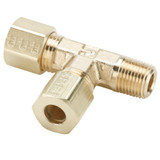 Tube to Pipe - Run Tee - Brass Compression Fittings